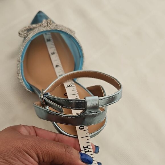 Torrid Blue Strappy Heels with Bow Detail - Picture 7 of 16